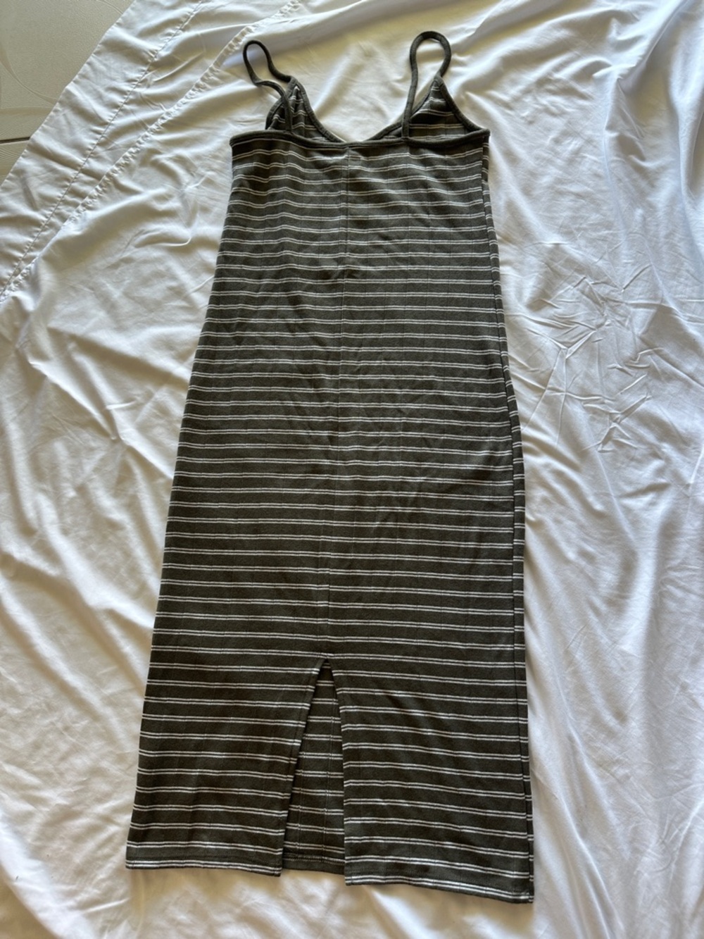 Wild Fable Olive Green Striped Maxi Dress - Picture 2 of 2